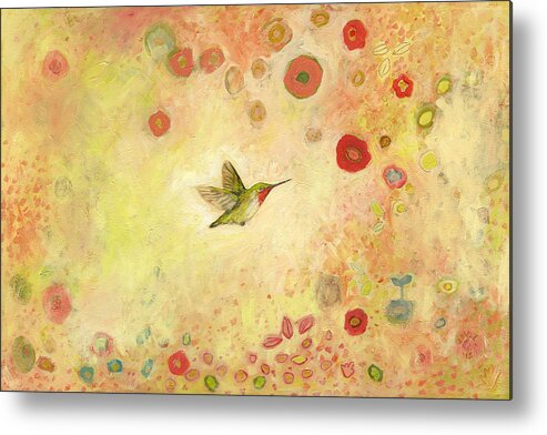 Bird Metal Print featuring the painting Returning to Fairyland by Jennifer Lommers