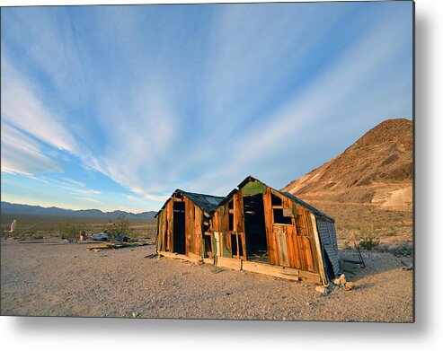 Rhyolite Metal Print featuring the photograph Rhyolite Ghost Town in Death Valley by Dung Ma