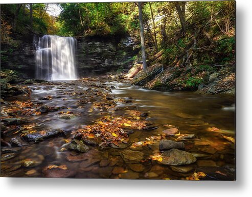 Ricketts Glen Waterfall Metal Print featuring the photograph Ricketts Glen Waterfall by Mark Papke