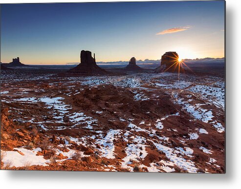Monument Valley Metal Print featuring the photograph Rise and shine by Tassanee Angiolillo
