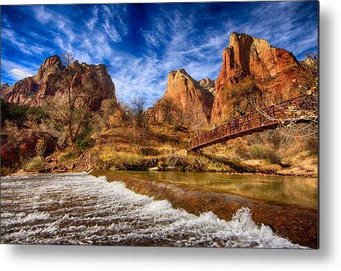 Zion Metal Print featuring the photograph River of Gold by Beth Sargent