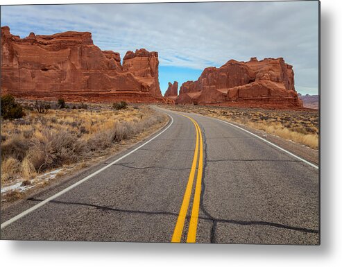 Landscape Metal Print featuring the photograph Road To The Courthouse by Jonathan Nguyen