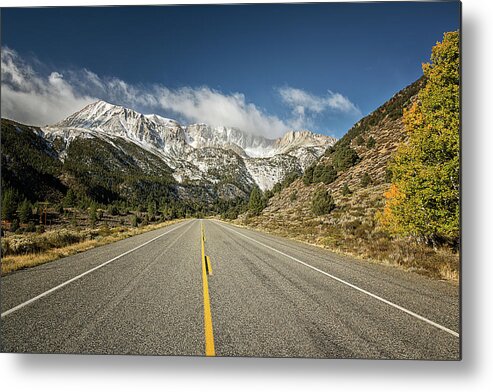 Tranquility Metal Print featuring the photograph Road To The Sierra Nevada Mountains by Alice Cahill