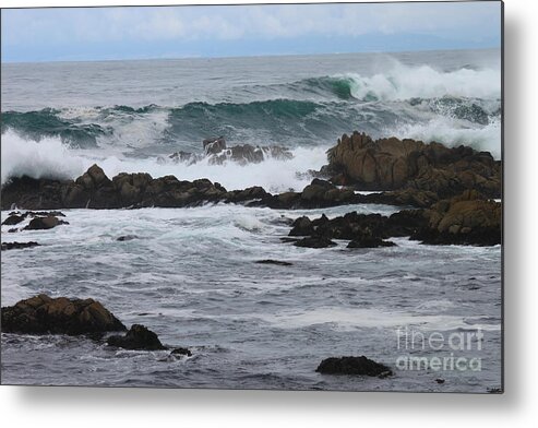 Waves Crashing Metal Print featuring the photograph Roaring Sea by Bev Conover
