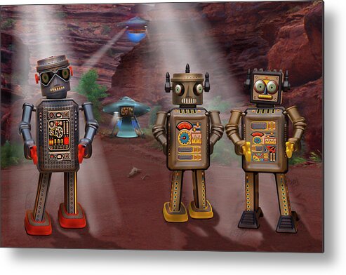 Robots Metal Print featuring the photograph Robots With Attitudes by Mike McGlothlen