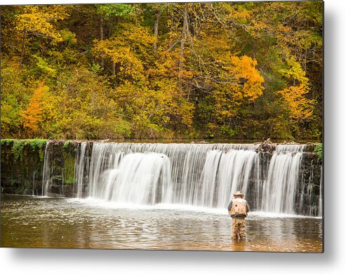 Made In America Metal Print featuring the photograph Rockbridge Fisherman by Steven Bateson