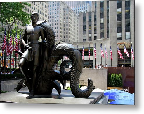 Rockefeller Plaza Metal Print featuring the photograph Rockefeller Plaza II by Christiane Schulze Art And Photography