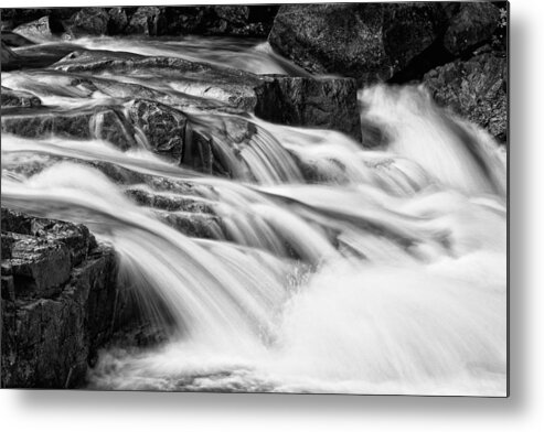 Kancamagus Metal Print featuring the photograph Rocky Gorge BnW by Jeff Sinon
