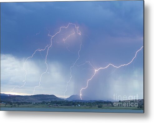 Lightning Metal Print featuring the photograph Rocky Mountain Front Range Foothills Lightning Strikes by James BO Insogna