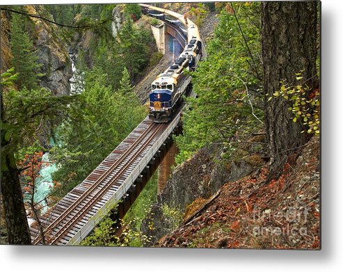 Rocky Mountaineer Metal Print featuring the photograph Rocky Mountaineer Railway by Adam Jewell