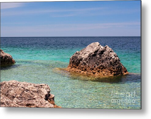 Georgian Bay Metal Print featuring the photograph Rocky Shoals of Tobermory by Barbara McMahon