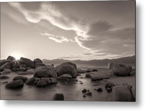 Landscape Metal Print featuring the photograph Rocky Shore by Jonathan Nguyen