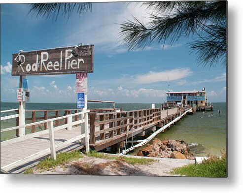 Pier Metal Print featuring the photograph Rod and Reel Pier by Geraldine Alexander