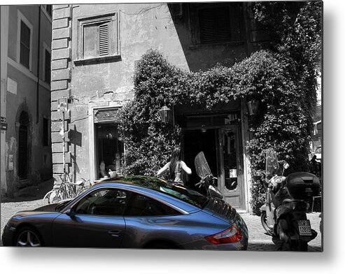 Rome Metal Print featuring the photograph Roman Porsche by Andrew Fare