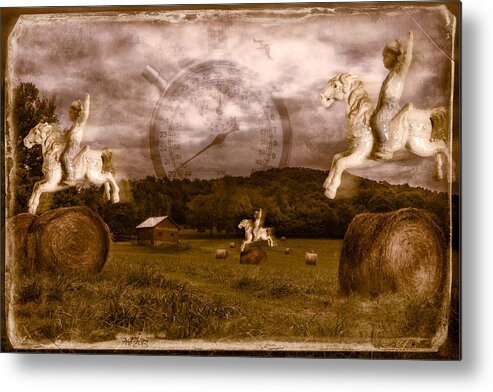 Bales Metal Print featuring the photograph Roto Bale Derby by Robert FERD Frank