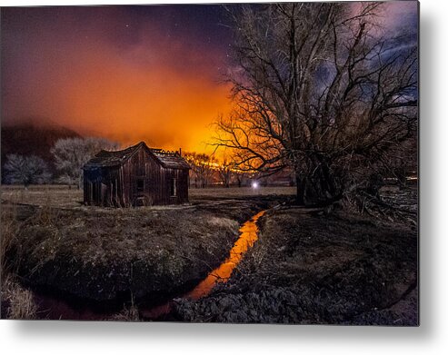 Fire Metal Print featuring the photograph Round Fire #2 by Cat Connor