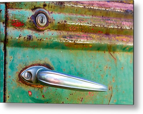 Abstract Metal Print featuring the photograph Rusted Tough by Teri Virbickis