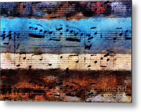 Music Metal Print featuring the digital art Rustic Rondo by Lon Chaffin
