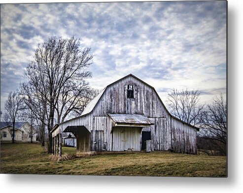 Barn Metal Print featuring the photograph Rustic White Barn by Cricket Hackmann