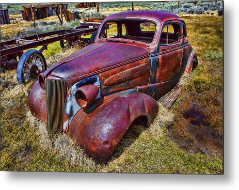 Bodie Metal Print featuring the photograph Rusting Away Auto by Garry Gay