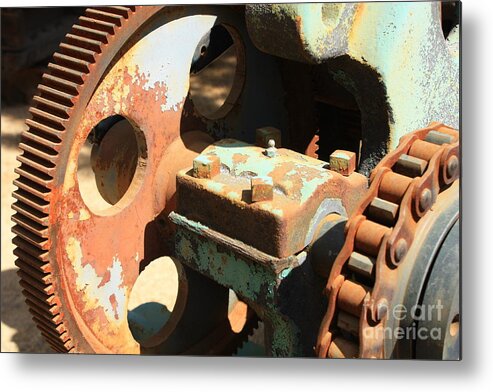 Rust Metal Print featuring the photograph Rusty Wheel Gear by Carol Groenen