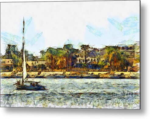Nile Metal Print featuring the photograph Sailing on the Nile by Sophie McAulay