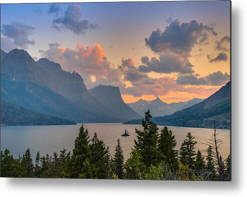 Glacier National Park Metal Print featuring the photograph Saint Mary Lake by Adam Mateo Fierro