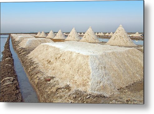 Tranquility Metal Print featuring the photograph Salt Field by Sm Rafiq Photography.