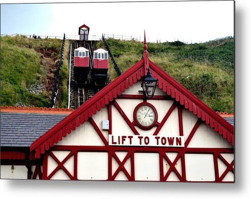 Coast Metal Print featuring the photograph Saltburn Lift To Town by Scott Lyons