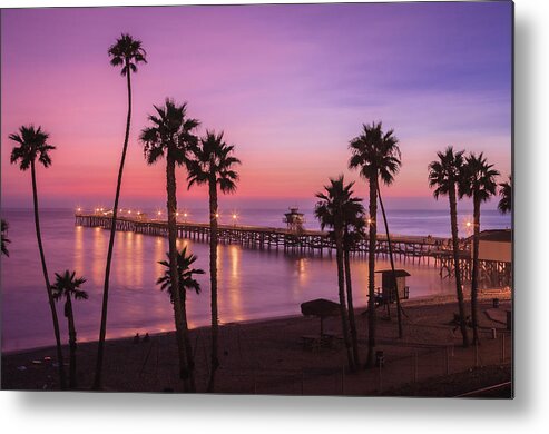 Beach Sunset Metal Print featuring the photograph San Clemente Sunset Meditation by Scott Campbell