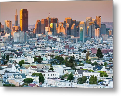San Francisco Metal Print featuring the photograph San Francisco City From Noe Valley by Andrew Peacock