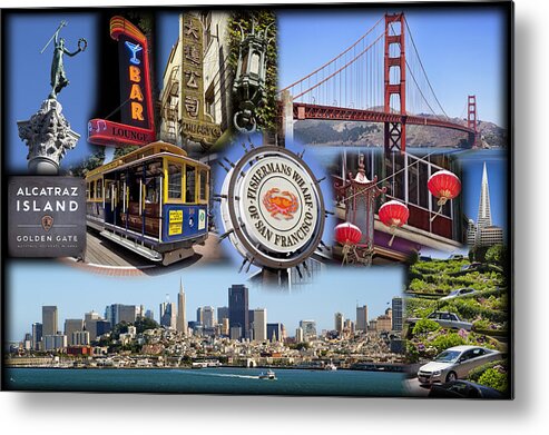 San Francisco Metal Print featuring the photograph San Francisco Collage by Kelley King