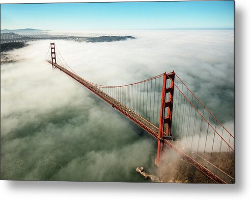 Scenics Metal Print featuring the photograph San Francisco Golden Gate Bridge by Franckreporter