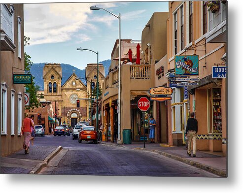 Santa Fe Metal Print featuring the photograph San Francisco Street by Diana Powell