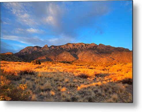 Sandia Crest Metal Print featuring the photograph Sandia Crest Sunset by Alan Vance Ley