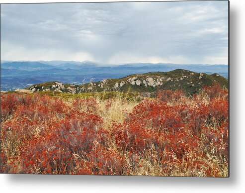 Sandstone Peak Metal Print featuring the photograph Sandstone Peak Fall Landscape by Kyle Hanson
