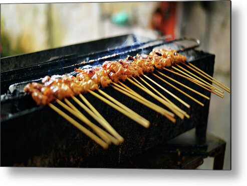 Malaysia Metal Print featuring the photograph Satay - Malaysian Tastes On A Stick by Cheryl Chan