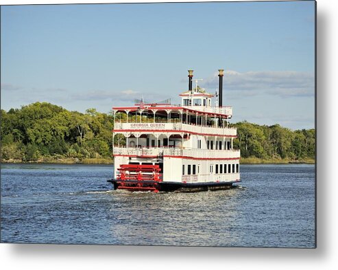 Boat Metal Print featuring the photograph Savannah River Steamboat by Bradford Martin