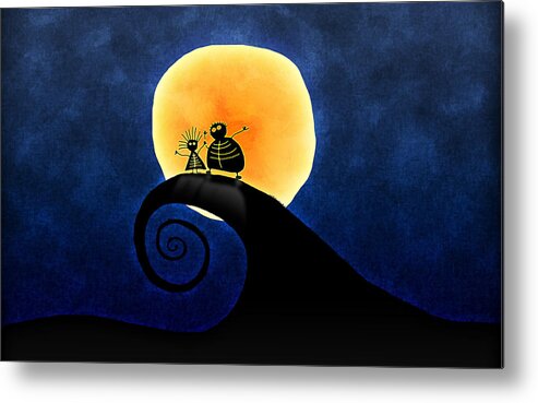 Moon Metal Print featuring the photograph Scary Moonlight by Gianfranco Weiss