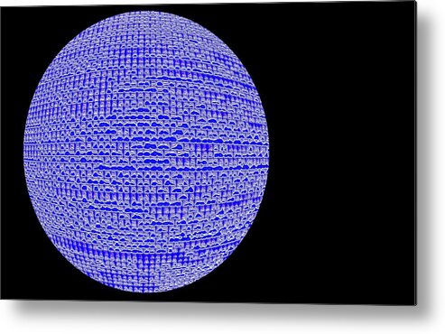 Window Metal Print featuring the photograph Screen Orb-05 by Larry Jost