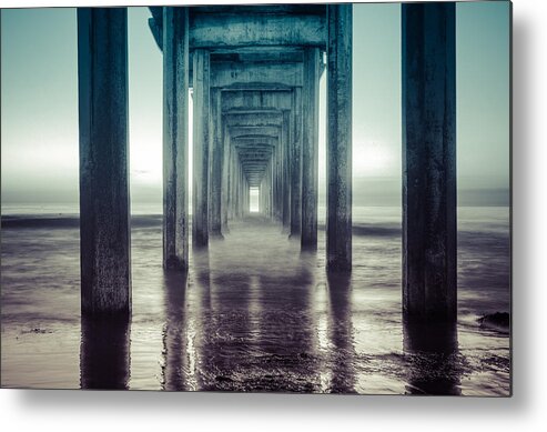 Scripps Pier Metal Print featuring the photograph Scripps Pier by Sonny Marcyan