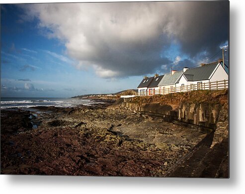 Sea Metal Print featuring the photograph Seaview Cottages by Mark Callanan