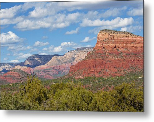 Sedona Metal Print featuring the photograph Sedona Rock Formations by Lou Ford