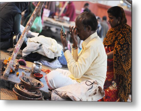 India Metal Print featuring the photograph Self Decoration by Money Sharma