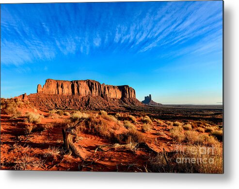 America Metal Print featuring the photograph Sentinel Mesa Monument Valley by Peter Dang
