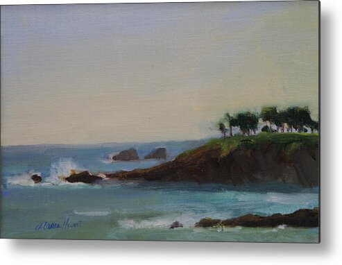 California Coast Metal Print featuring the painting Serenity by Maria Hunt