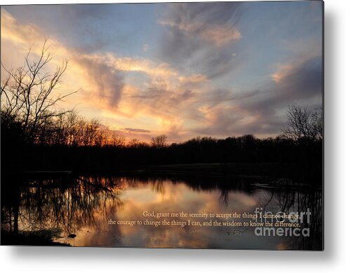 Serenity Prayer Metal Print featuring the photograph Serenity Prayer Quote by Cheryl McClure
