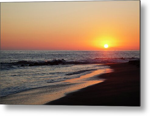 Scenics Metal Print featuring the photograph Setting Sun On A Crystal Cove Beach by Driendl Group