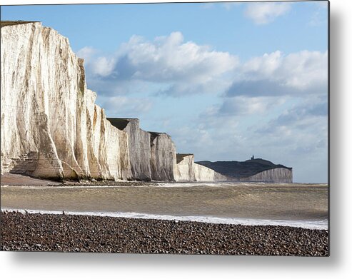 Tranquility Metal Print featuring the photograph Seven Sisters Cliffs by Paul Mansfield Photography