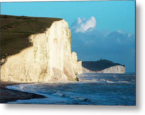 Scenics Metal Print featuring the photograph Seven Sisters From Cuckmere Haven Beach by James Warwick